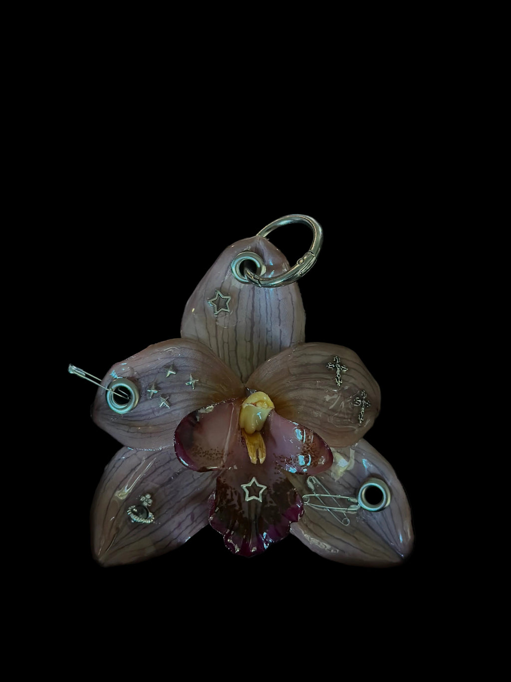 Brown Orchid with Hardware