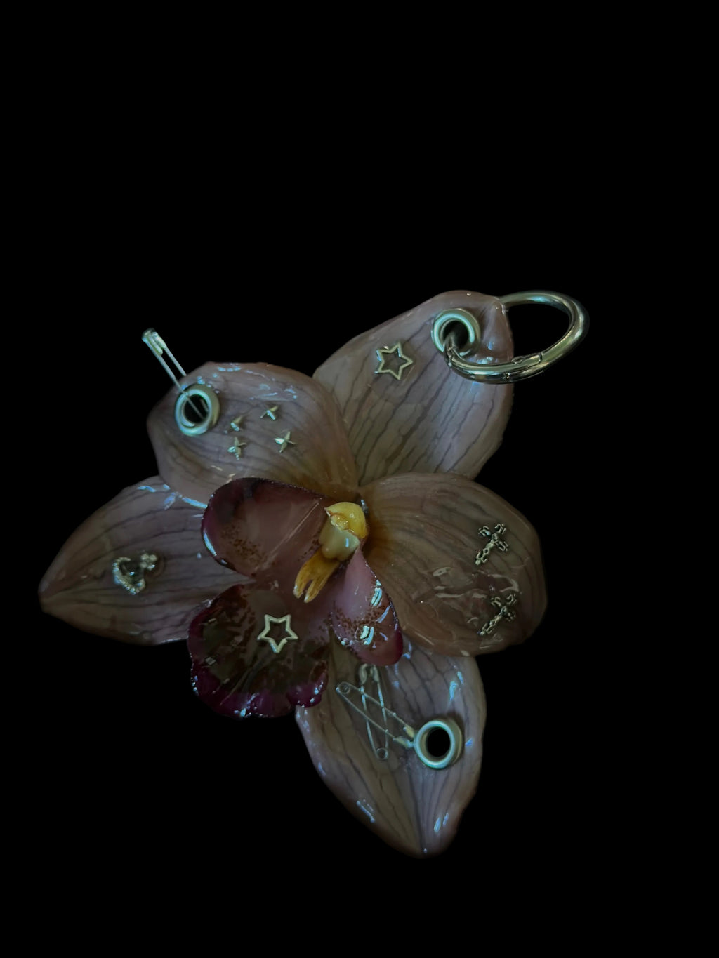 Brown Orchid with Hardware