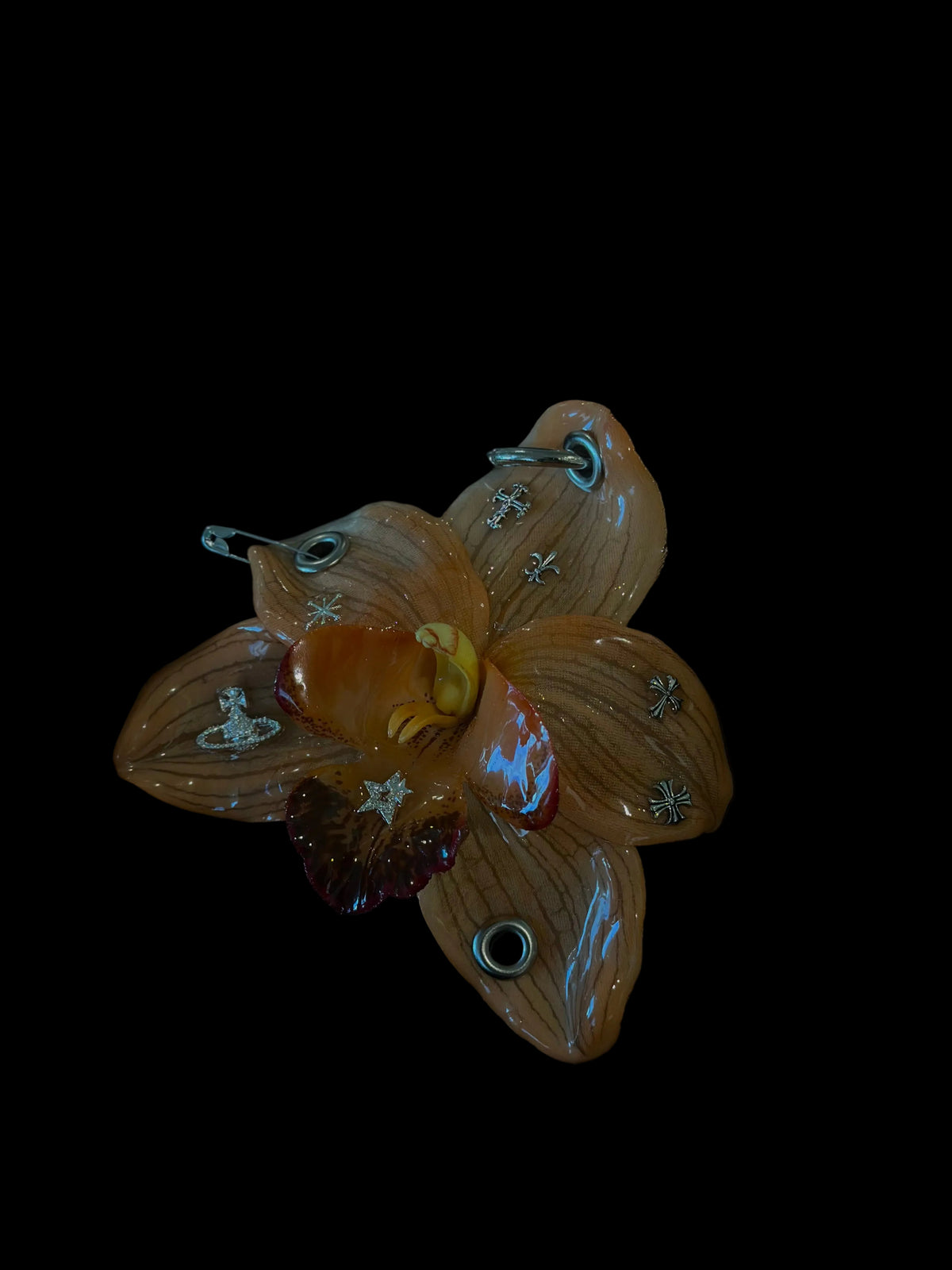 Orange Orchid with Hardware