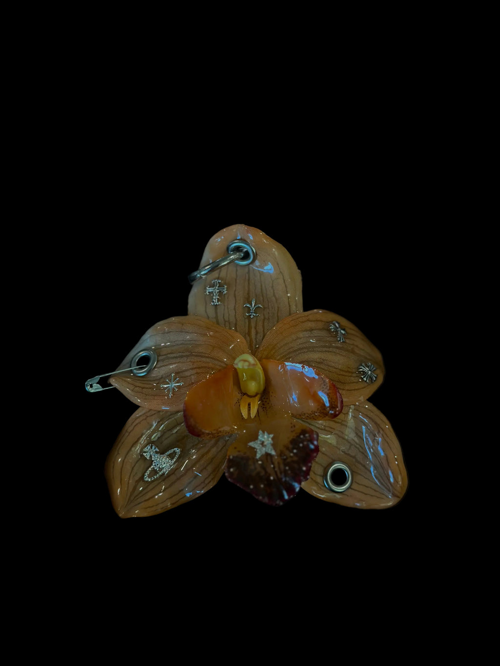Orange Orchid with Hardware