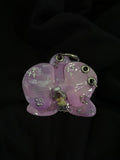 Purple Pierced Orchid with Silver Hardware