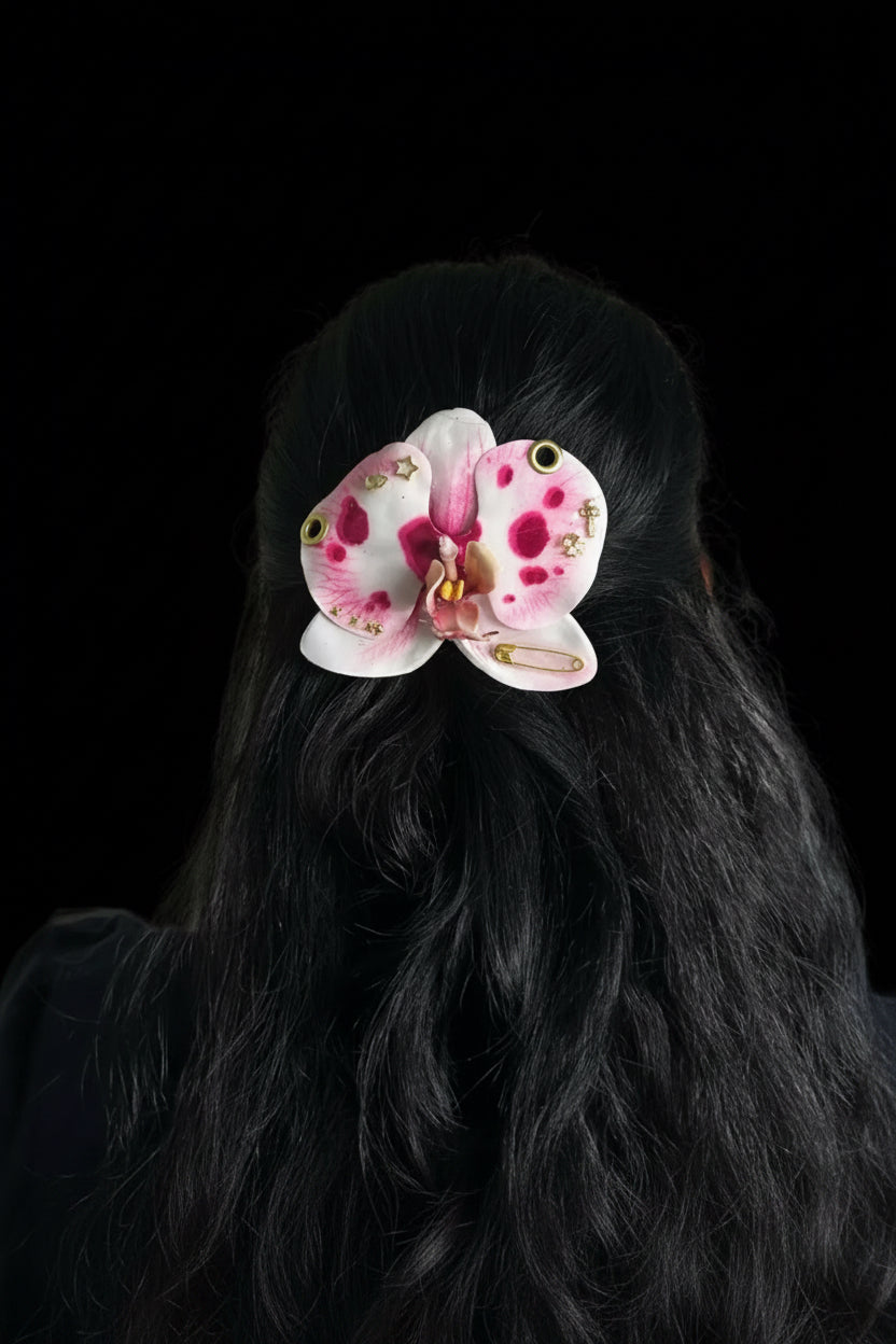 Dotted Pink Hair Clip