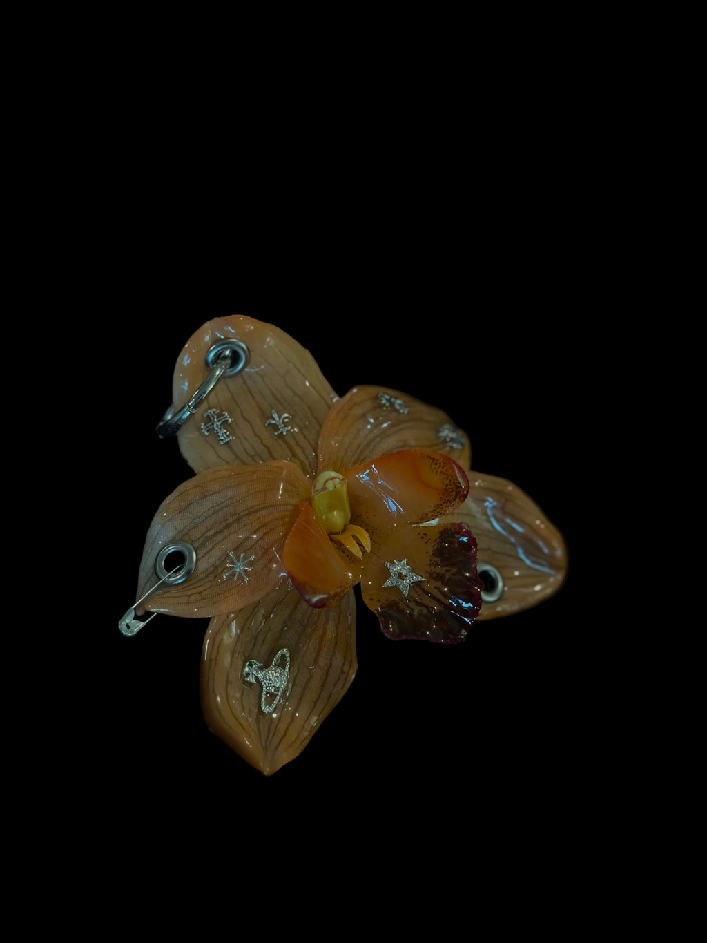 Orange Orchid with Hardware